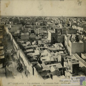 Casablanca - vue générale - au premier plan, le Mellah