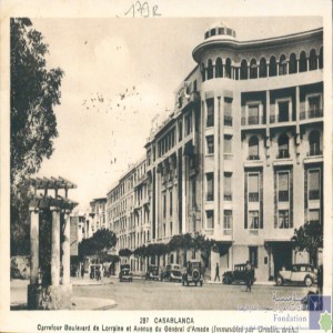 Casablanca - carrefour Boulevard de Lorraine et Avenue du Général d\'Amade (immeubles par Greslin, arch.)