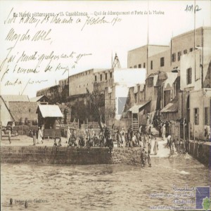 Casablanca - quai de débarquement et Porte de la Marine