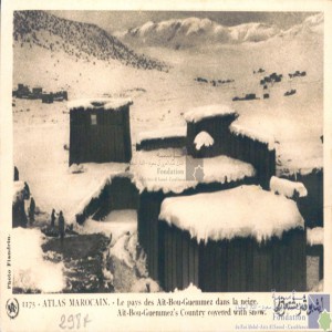 Atlas marocain - le pays des Aït-Bou-Guemmez dans la neige
