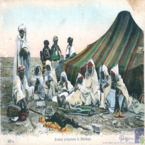 Arabes préparant le méchoui