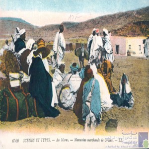 Au Maroc - Marocains marchands de grains