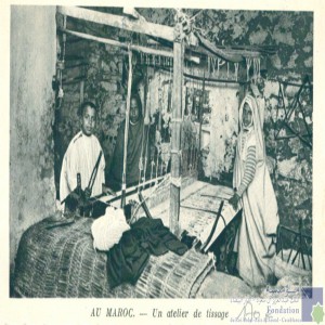 Au Maroc - un atelier de tissage