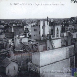 Casablanca - vue prise de la terrasse du Grand Hôtel Central