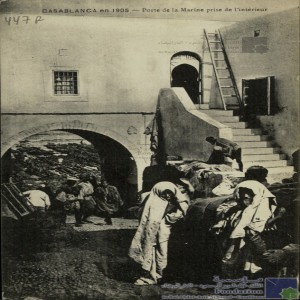 Casablanca en 1905 - Porte de la Marine prise de l\'intérieur
