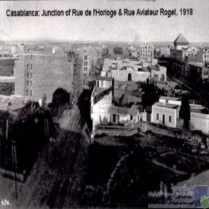 Casablanca - junction of Rue de l\'Horloge & Rue Aviateur Roget, 1918