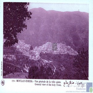 Moulay-Idriss - vue générale de la ville sainte