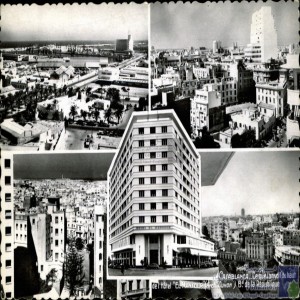 Casablanca - ce que l\'on voit du haut de l\'Hôtel El Mansour (arch. Duhon), Bd. de la République