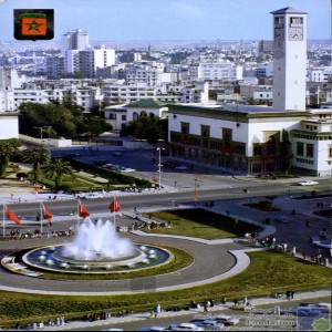 Casablanca - fontaine lumineuse et musicale, Place des Nations Unies