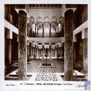 Casablanca - intérieur des Services municipaux (arch. Boyer)