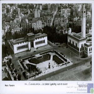 Casablanca - la Place Lyautey vue en avion