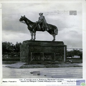 Casablanca - statue du Maréchal Lyautey, oeuvre de François Cogné, statuaire - 5 nov. 1938