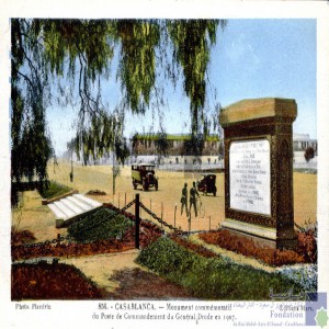 Casablanca - monument commémoratif du poste de commandement du général Drude en 1907