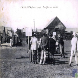 Casablanca (guerre 1914) - inscription des mobilisés