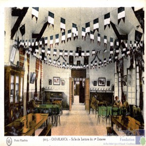 Casablanca - salle de lecture du 1er Zouaves