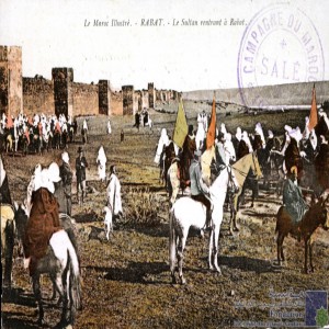 Rabat - le Sultan rentrant à Rabat