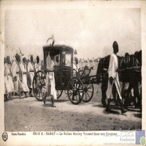 Rabat - le Sultan Moulay Youssef dans son carrosse