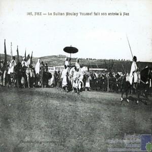 Fez - le Sultan Moulay Youssef fait son entrée à Fez