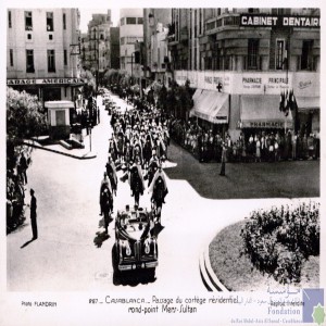 Casablanca - passage du cortège résidentiel, rond-point Mers-Sultan