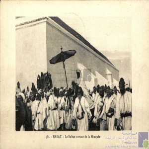Rabat - le Sultan sortant de la mosquée