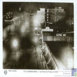 Casablanca - la Place de France la nuit