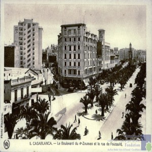 Casablanca - le Boulevard du 4e Zouaves et la Rue de Foucauld