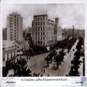 Casablanca - le Boulevard du 4e Zouaves et la Rue de Foucault