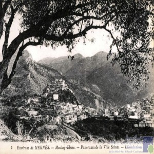 Environs de Meknès - Moulay-Idriss - panorama de la ville sainte