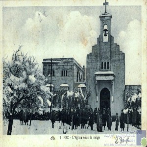 Fez - l\'Eglise sous la neige
