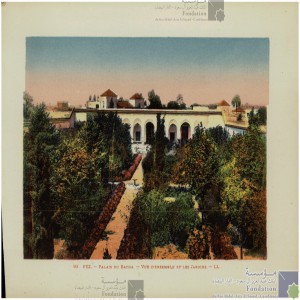 Fez - Palais du Batha - vue d\'ensemble et les jardins