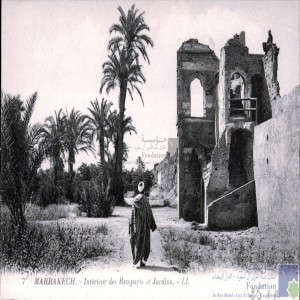 Marrakech - intérieur des remparts et jardins