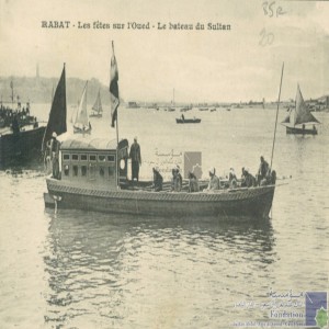 Rabat - les fêtes sur l\'oued - le bateau du Sultan