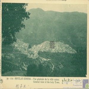 Moulay-Idriss - vue générale de la ville sainte