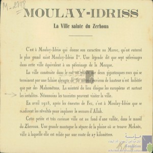 Moulay-Idriss - la ville sainte du Zerhoun