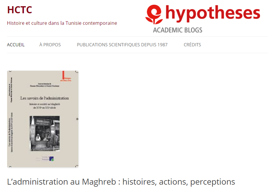 Hypotheses | L’administration au Maghreb : histoires, actions, perceptions