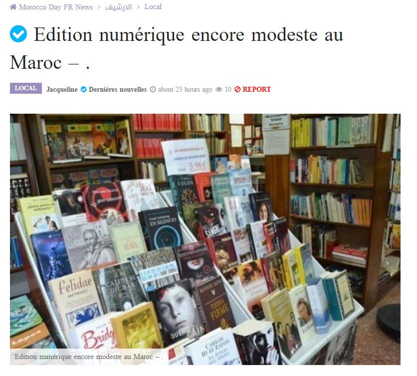 MOROCCO DAY FR | Edition numérique encore modeste au Maroc
