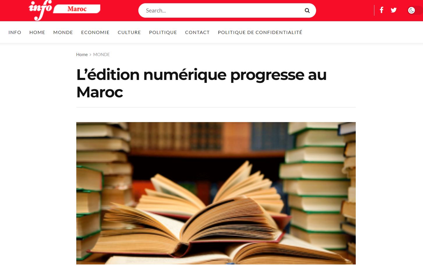 INFO MAROC | L’édition numérique progresse au Maroc