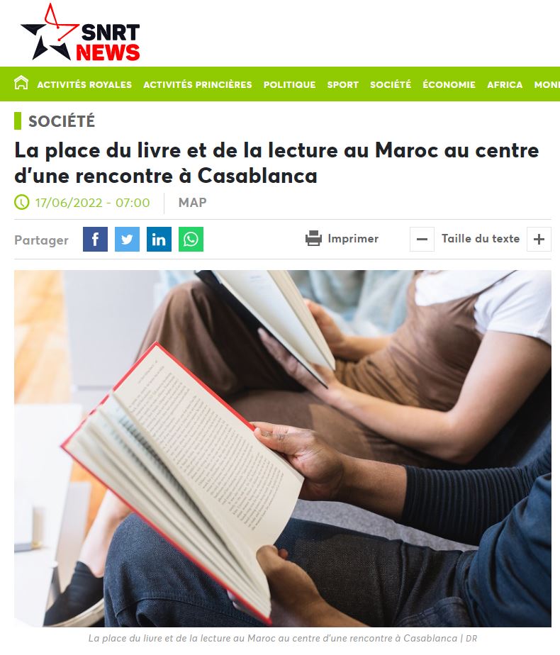SNRT NEWS | La place du livre et de la lecture au Maroc au centre d\'une rencontre à Casablanca
