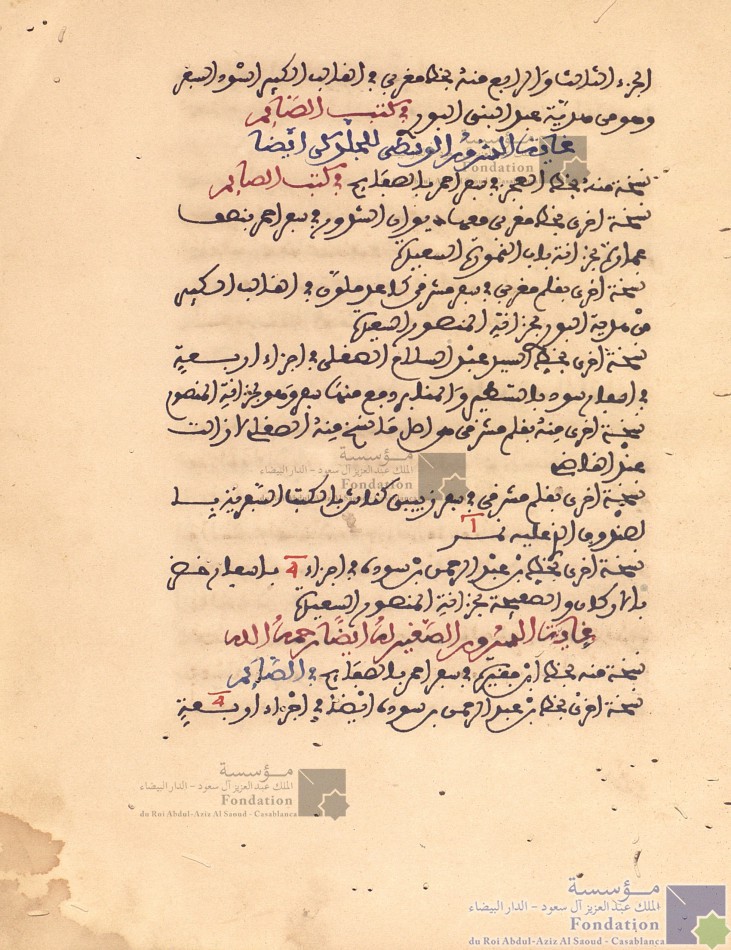 تقييد بعناوين الخزانة المولوية للسلطان الحسن الأول وتعيين المصحوبة منها بالركاب الشريف سنة 1310 هـ/1892 